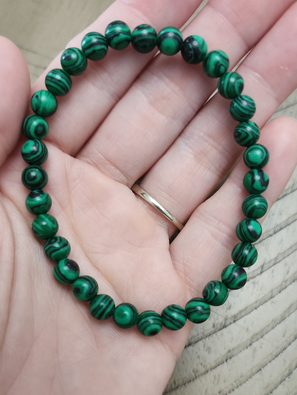 1pc Peacock Stone Bracelet Handmade By Gemstone Beads With 4/6/8/10mm Diameter,